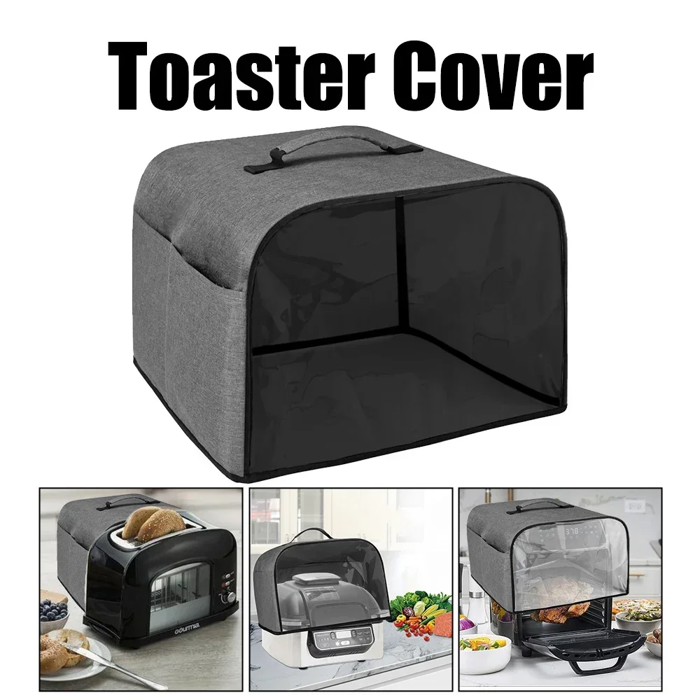 Air Fryer Hood For Grill Durable Kitchen Dust Cap With Storage Pockets Waterproof Household Grill Toaster Dust Cover SIKEZHAN