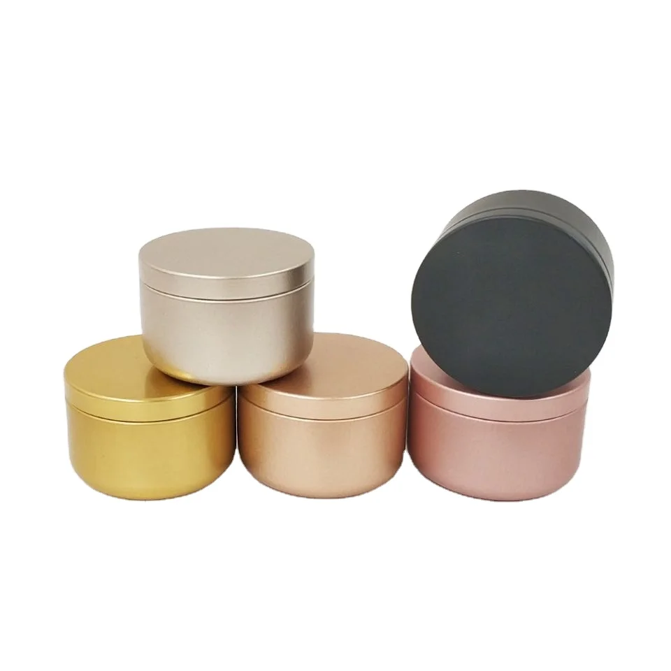 10pcs Aluminum Candle Tin 50ml Round Candle Containers Cosmetic Jars Oil Cream Pot Solid Aromatherapy Sealed Metal Can Travel