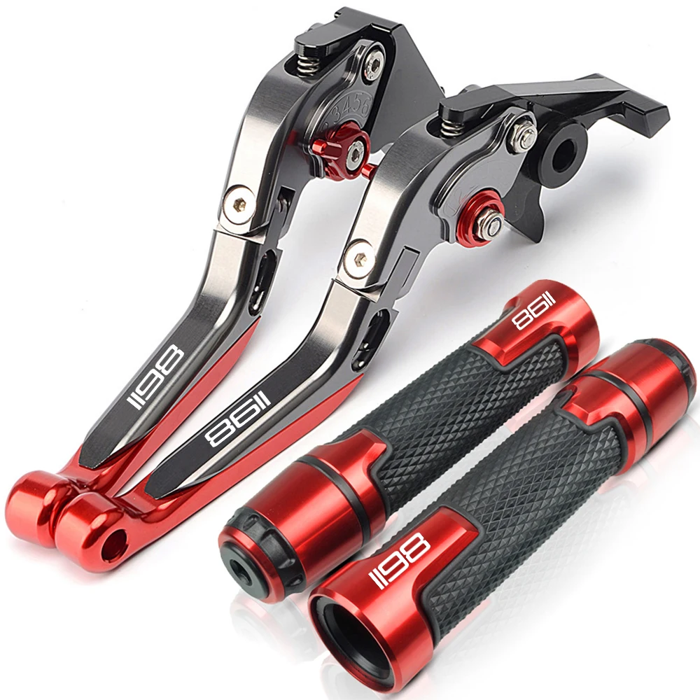 For DUCATI 1198 S R 2009 2010 2011 1198S 1198R Motorcycle Accessories Adjustable Brake Clutch Lever Handlebar Hand Grips Ends