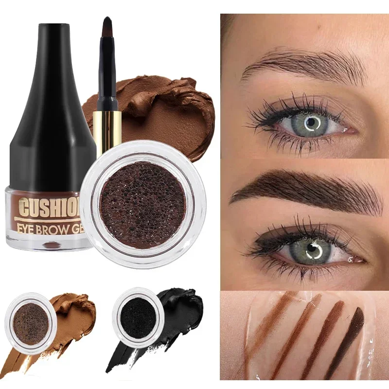 4 Farben Braun Schwarz Augenbrauen Creme Enhancer Wasserdicht Langlebig Luftkissen Farbstoff Brauen Gel Getöntes Make-Up Flüssige Augenbrauen
