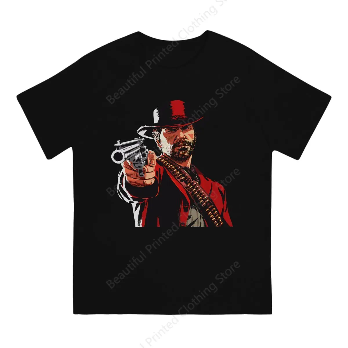 100% Cotton Red Dead Redemption 2 Game T-shirt Arthur morgan Print Fashion Men's Women's T-Shirts Loose Oversized Short Tee