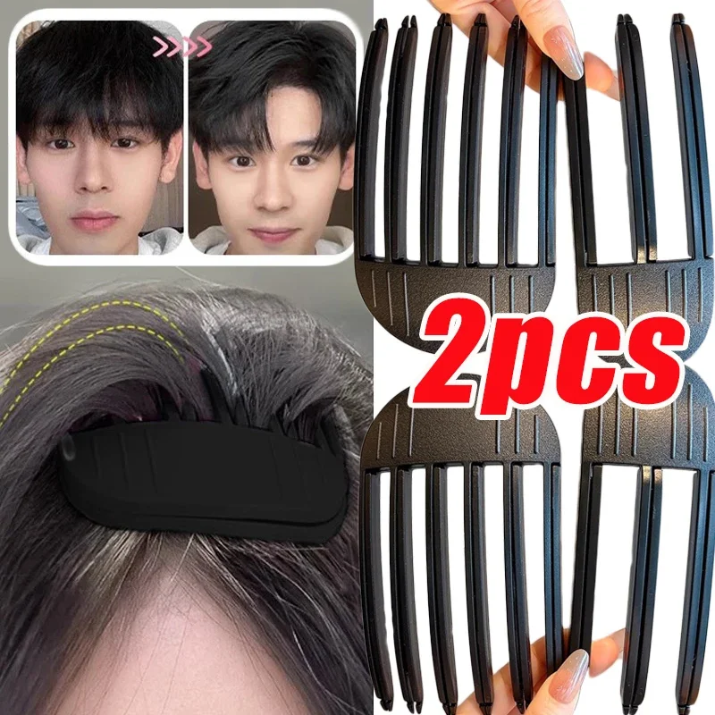 2pcs Naturally Fluffy Hair Roots Clips Combs Lazy Hair Top Curling Barrel Portable Korean Wind Sculpting Comb Fluffy Hairpin