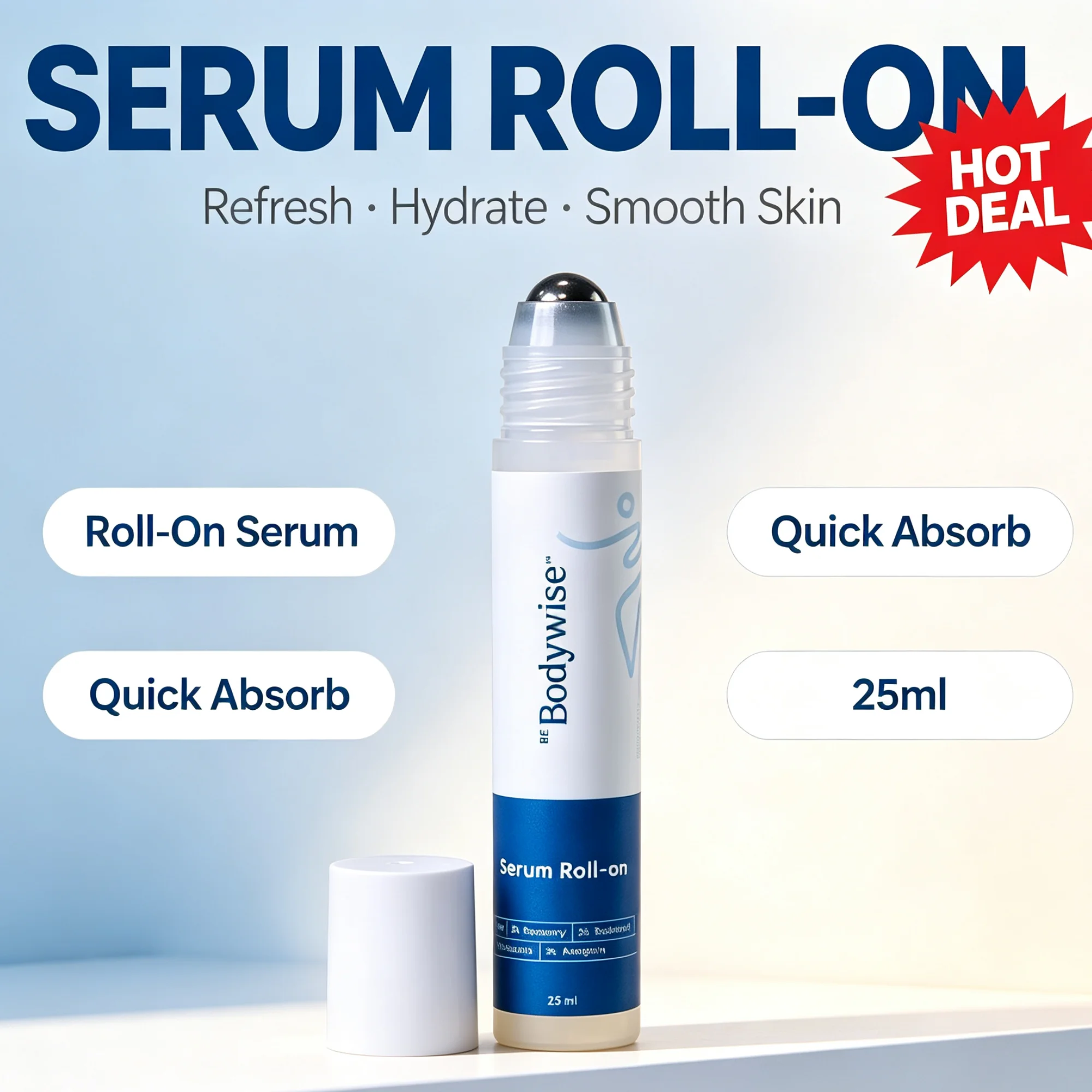 25ml Rosemary Hair Growth Roll-On Serum Massage Roller Anti Hair Fall Strengthen Hair Root Increase Density Hair Treatment Care