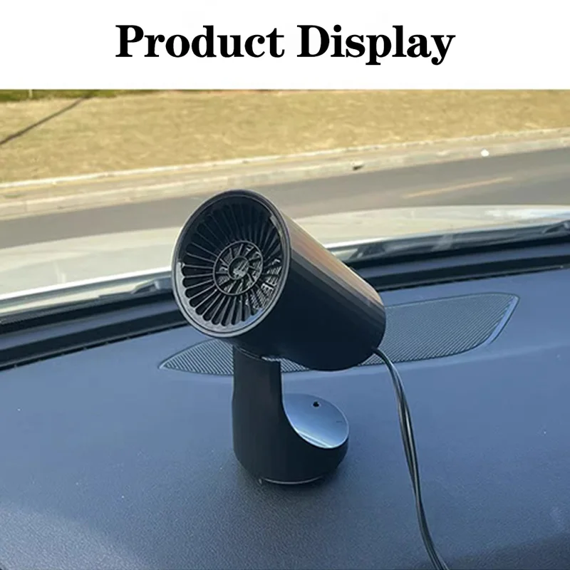 Eary 150W Car Heater 12V/24V Fast Heating Fans Portable Defroster Car Plug-in Heater Fan With 360°Rotatable Windshield Defogger