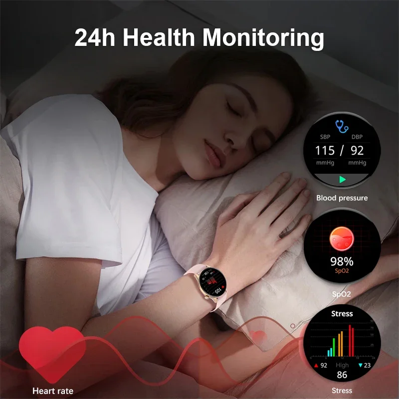 2023 Bluetooth Call Women Smart Watch AMOLED Full Touch Fitness IP68 Waterproof Men Smartwatch Lady Clock + box For Android IOS