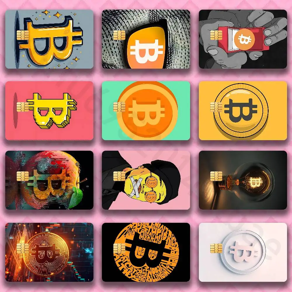 

Bitcoin Cryptocurrency Btc Card Sticker Diy Decorate Exquisite Bank Card Decals Patch Documents Birthday Gift