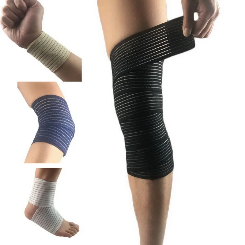 2Pcs Adjustable Elastic Bandage For Wrist Calf Elbow Leg Ankle Knee Compression Protection Waist Bandages Sport Tape Gym Safety