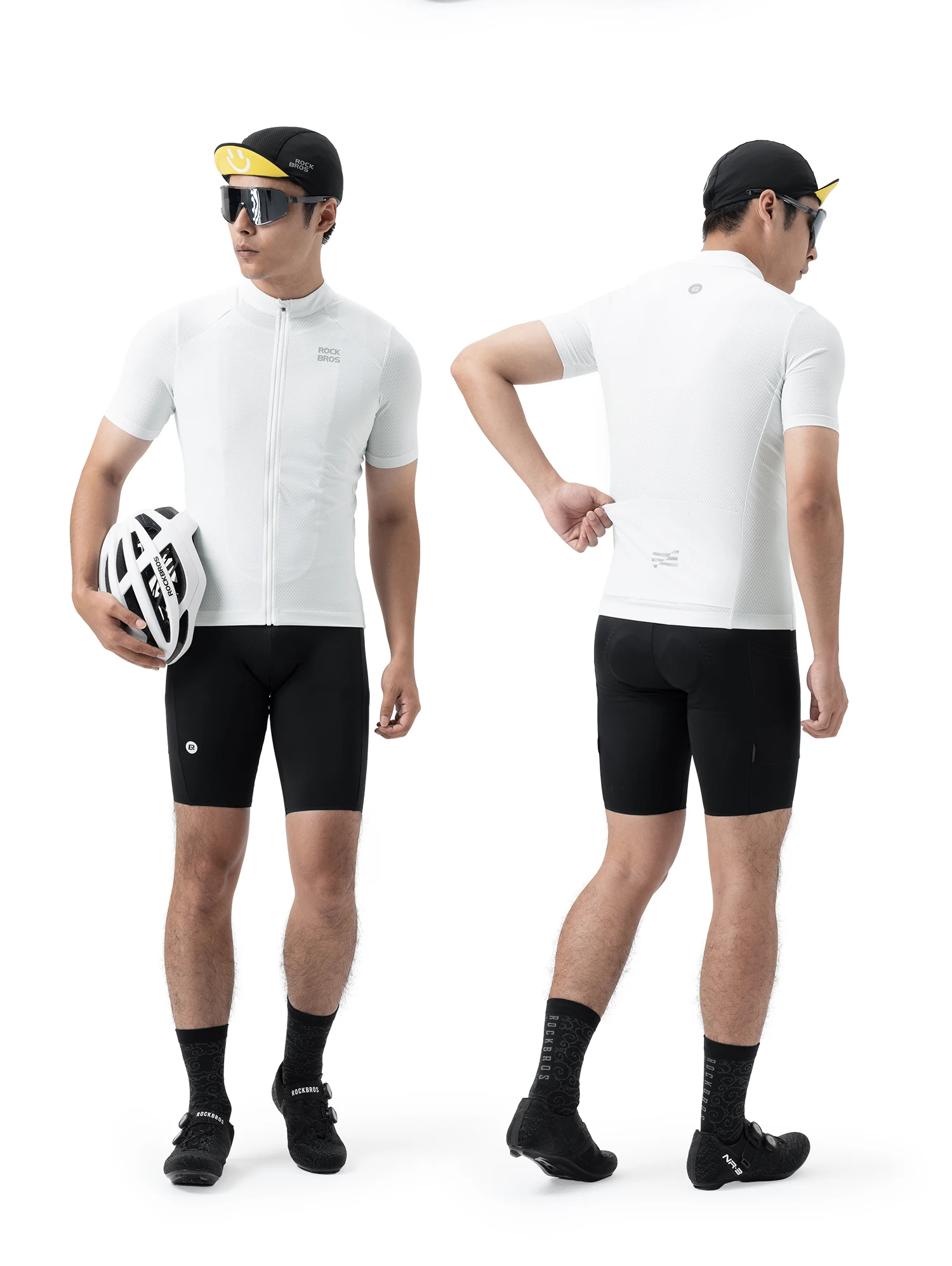ROCKBROS Radtrikot Herren Sommer Atmungsaktiv Schnelltrocknend Fahrradshirt Leichtes Feuchtigkeitsableitendes MTB Rennrad T-Shirt – Detail 16