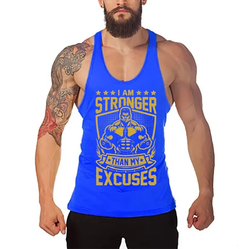 Breathable Men's Fitness Stringer Vest, Gym Workout Tank Top with Thin Straps, Quick-Dry Racerback for Athletic Days
