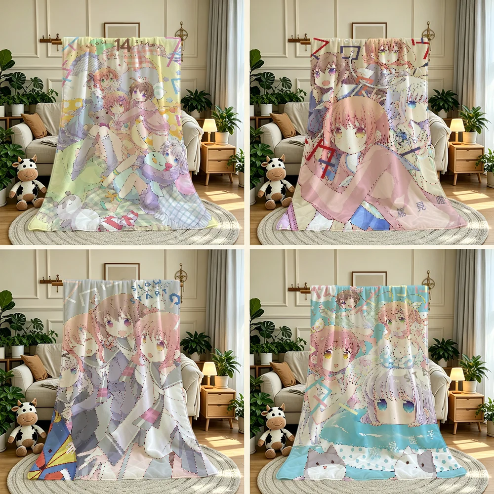 S-slow Anime Chibi S-start Blanket For Couch Sofa Travel Home Hiking Picni Bed Beding Flannel Blanket Birthday Gift