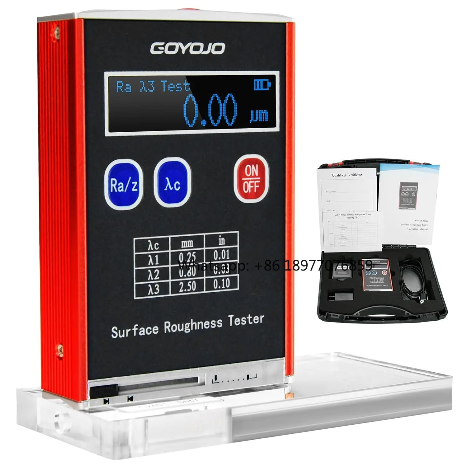 High Accuracy Surface Roughness Tester 001um Portable Gauge Ra Rq 005 150um Rz Rt 01 500um With Calibration Block