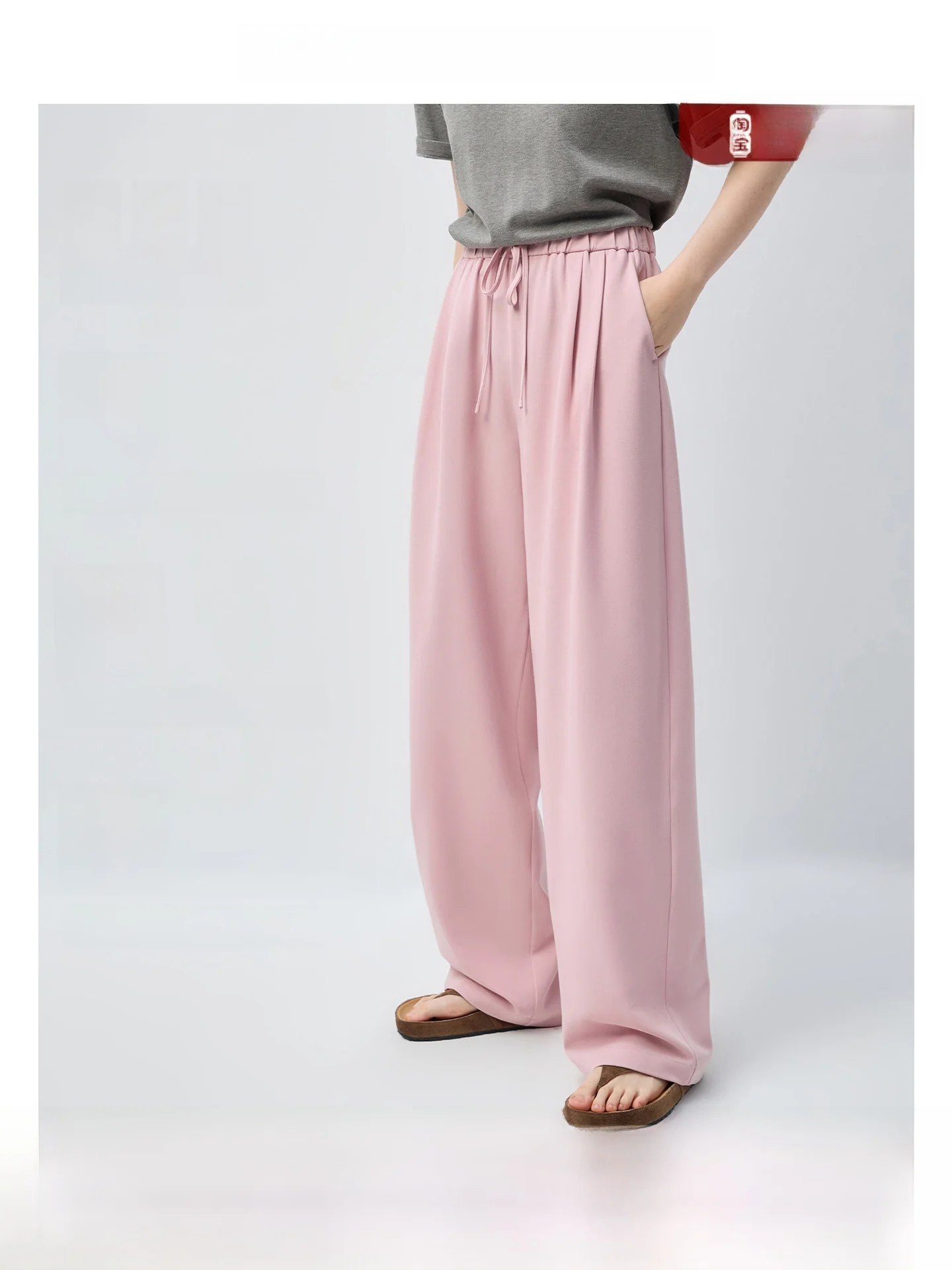 

Женские свободные брюки Vega Chang с прямыми штанинами, весенние повседневные брюки с завязками, утягивающие, длинные, с высокой талией, не мнущиеся