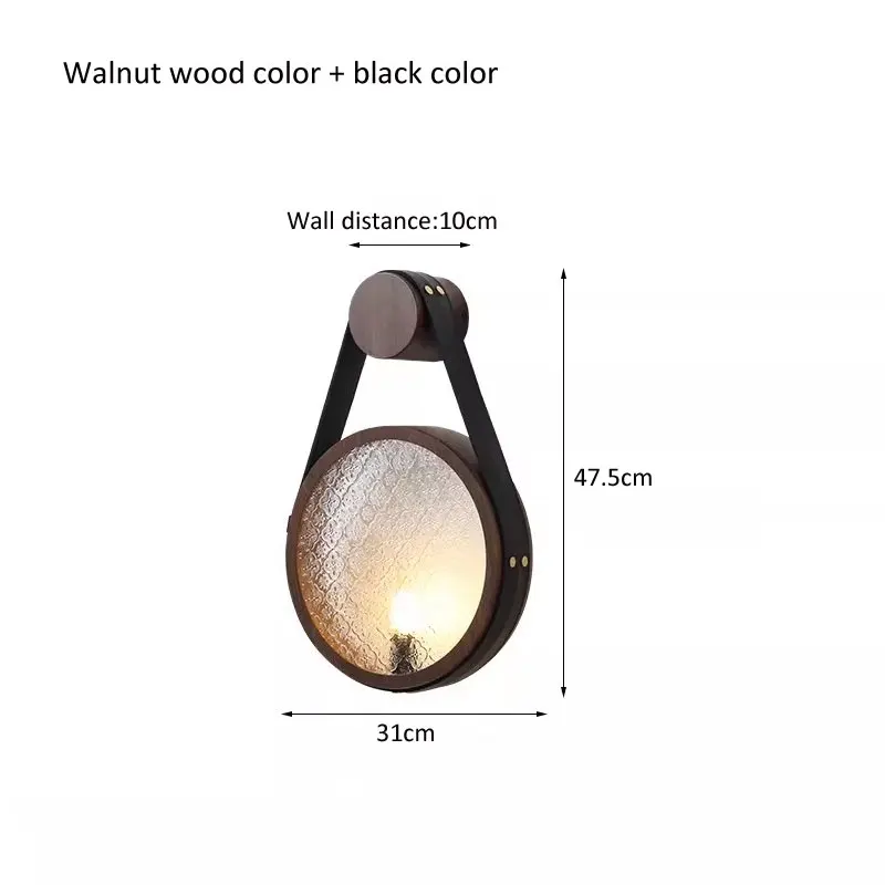 French Retro Bedroom Bedside Wall Lamp Medieval Living Room Dining Room Hallway Glass Atmosphere Wall Sconce