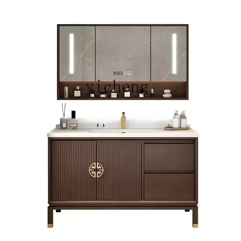 Picture 6: DSA-  -ceramic Integrated Basin Oak Smart Bathroom Cabinet Combination Floor-to-ceiling Toilet Sink Cabinet