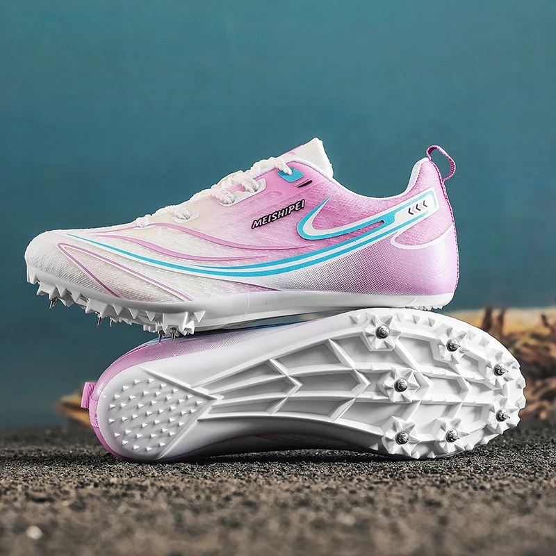 

Fashion Field Nails Sneakers Men Women Lightweigh Comfortable Woman Running Spikes Shoes Breathable Non-slip Student Track Shoes