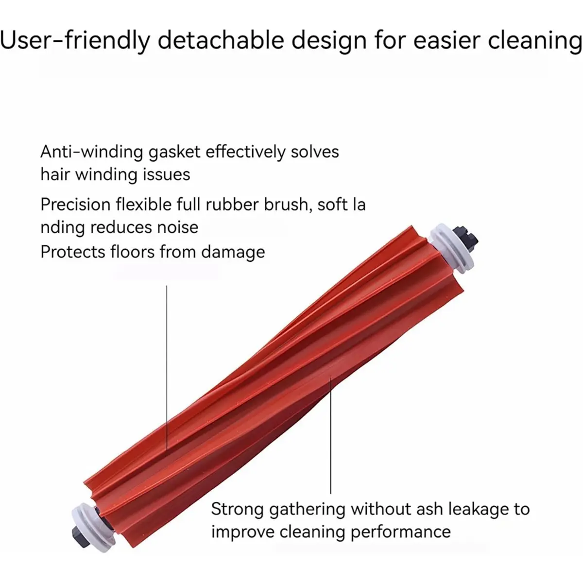 ABPO Main Brush Cover Rubber Main Brush Replacement for Roborock Q Revo,Qrevo MaxV,Qrevo S,Qrevo Pro,QV 35A,Qrevo Plus Vacuum