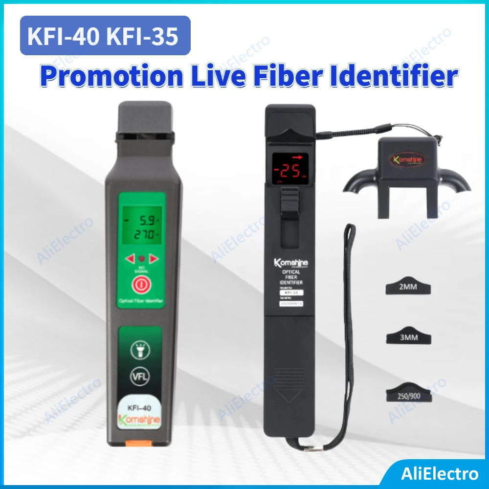 

KomShine KFI-40 KFI-35 Promotion Live Fiber Identifier Optical Fiber Identifier with ONE KEY operation equal to NOYES OFI400C