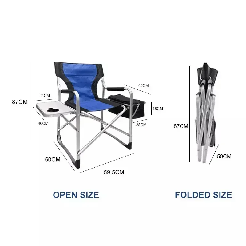 Продажа портативных уличных складных стульев для кемпинга и рыбалки на карпа со столом и холодильником