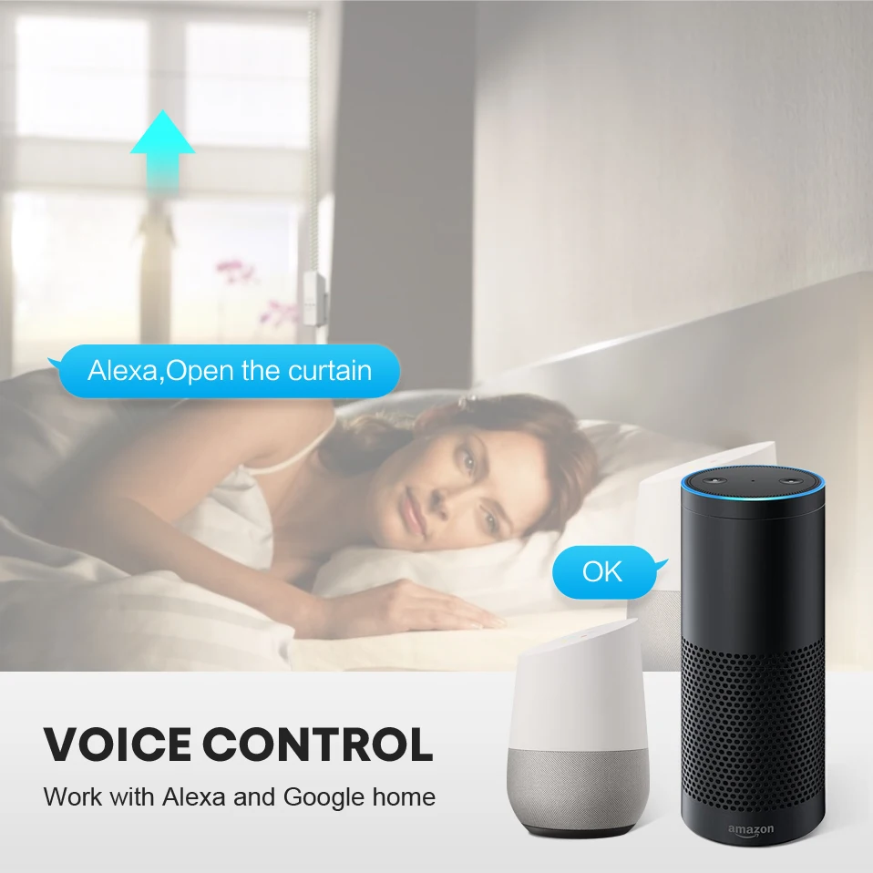 AVATTO Tuya WiFi Smart Roller Blinds Motor,Electric Motor Roller Shutter/Blinds,Smart Home Automation Work for Alexa,Google Home