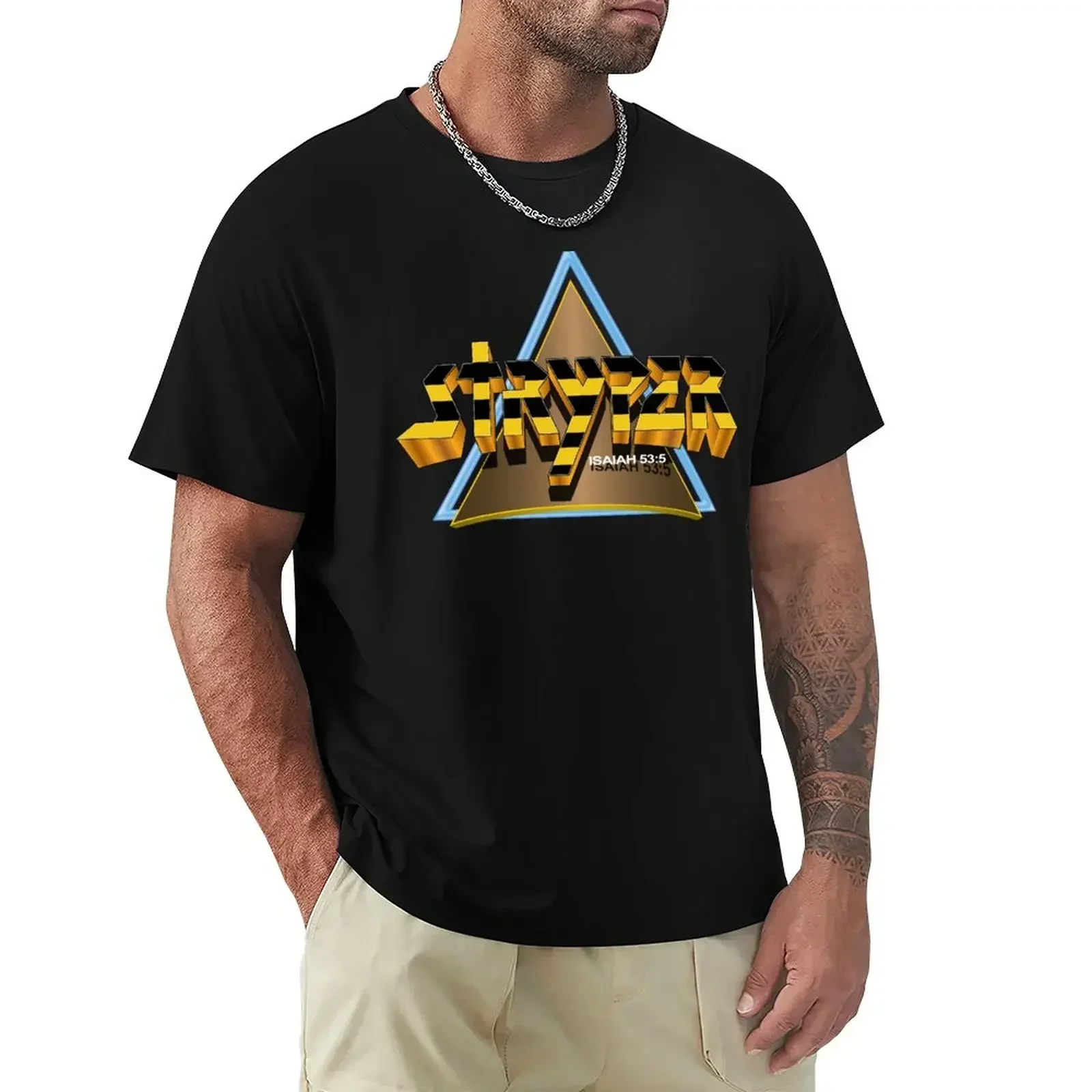 plain t-shirt sweat shirts tops Men's cotton t-shirt Stryper - Logo w/ Triangle T-Shirt 2024 Summer vintage funny Short Sleeve