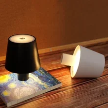 

Rechargeable Touch Wine Bottle Lamp Table Decor LED Night Light for Bar Club Cafe Hotel Room Atmosphere Desk Vase Light Bunny