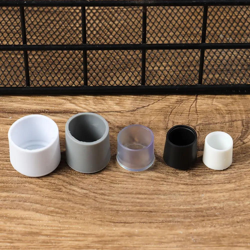 10pcs/set Cups Non-Slip Covers Socks Round Bottom Chair Leg Caps Plastic Pipe Cover Furniture Feet Silicone Pads