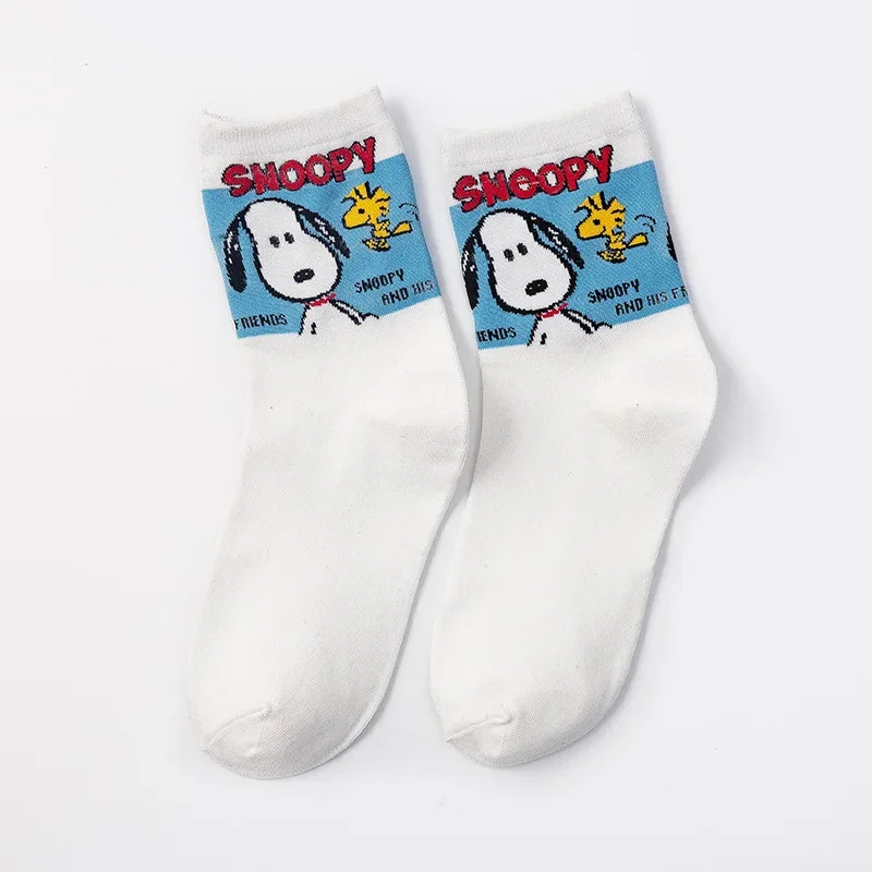 Snoopys Cartoon Cotton Socks Adult Anime Socks Leisure Prints Breathable Sports Sock Adult Sock Stockings Birthday Gifts
