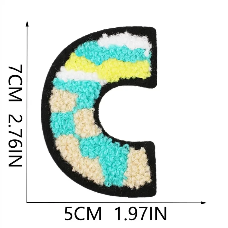 Embroidered Patch Iron On Patches for Clothing Pocket Letter Alphabet Clothes Stickers Fabric Sewing Thermal Adhesive Applique