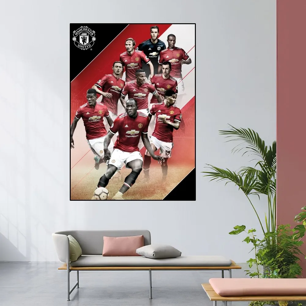 M-Manchester U-United F.C Poster Home Room Decor soggiorno camera da letto arte estetica pittura murale adesivi