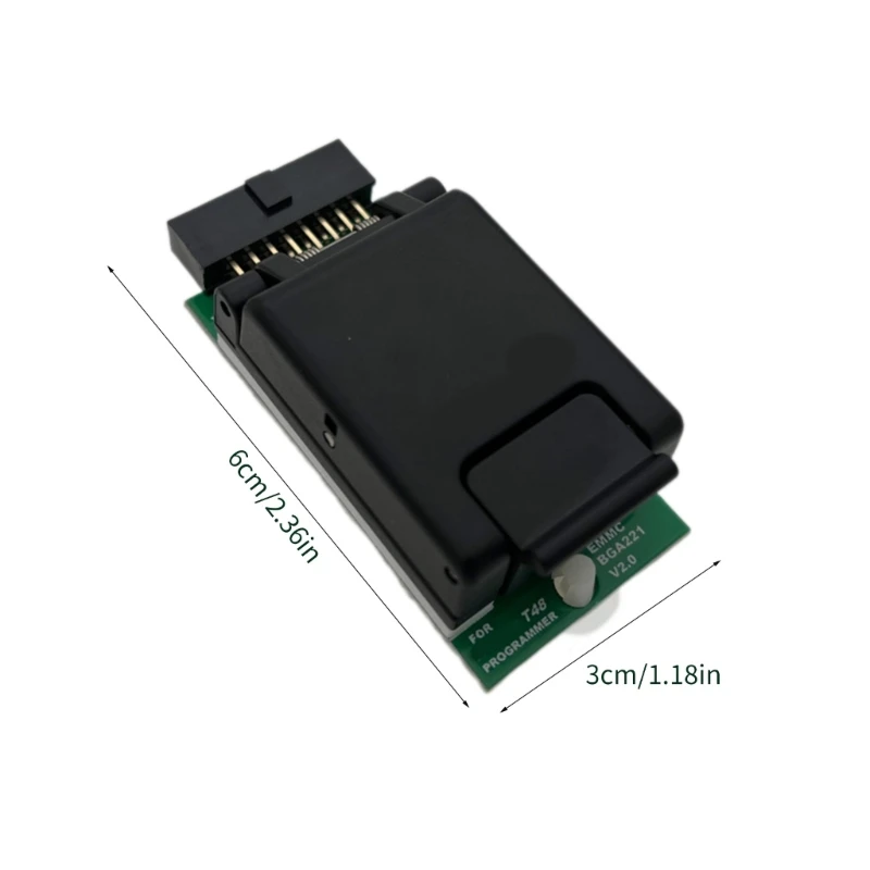 Adaptador chip EMMC BGA221 V2.0 Programador Adaptador programação Sonda cabeça dupla
