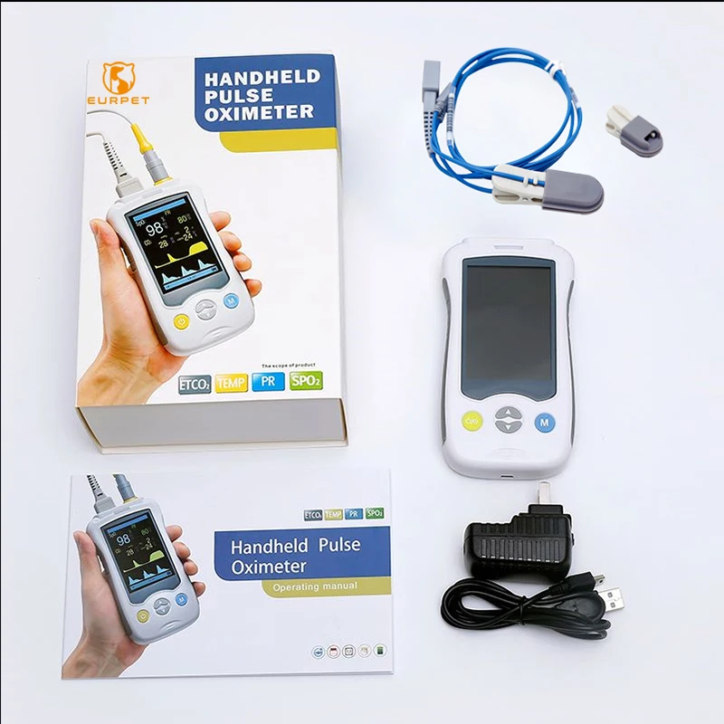 EURPET Veterinary/Animals Medical Equipment Handheld Finger Tip 4g Pulse Oximeter