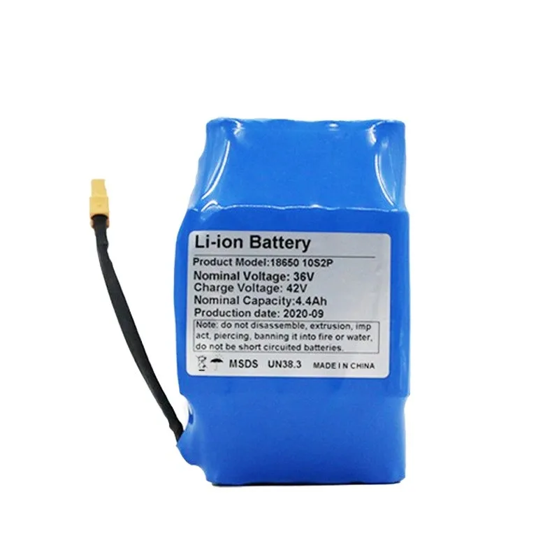 36V 2.4/3.0/3.6/4.4/5.2Ah 10S2P 18650 Replacement Li-ion Battery Pack  for Electric Self-balancing Scooter HoverBoard Unicycle