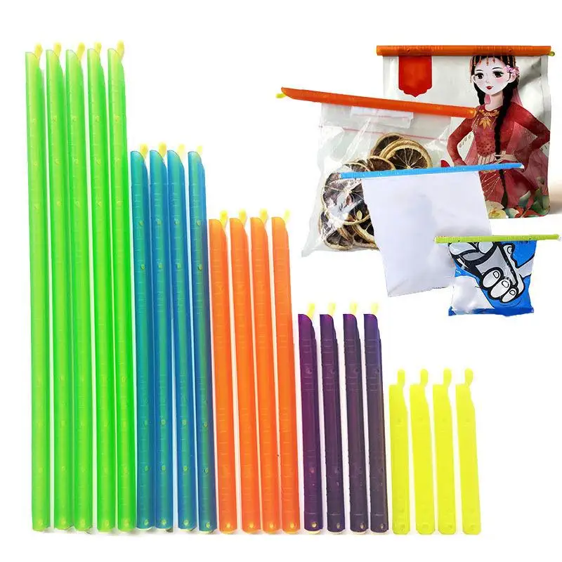 Food Sealing Clips Snack Bag Sealer Reusable Closure Sticks Kitchen Fresh Keeping Clamp Rod Food Saver Storege Organizer1/10/20p