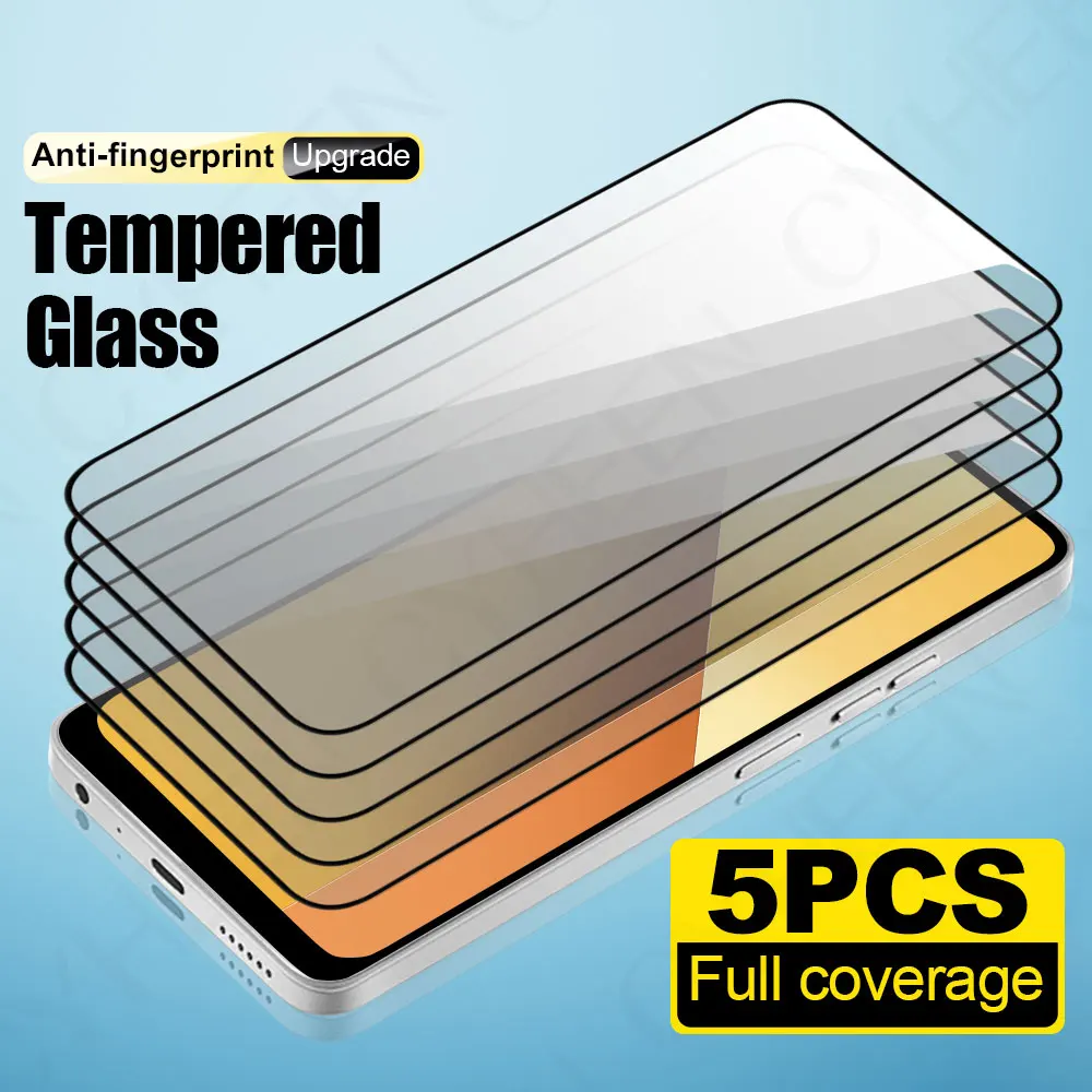 

5Pcs Phone Screen Protector Full Cover Protective Film for Redmi 15 15C 14C Tempered Glass smartphone Note 15 Pro 14S 14 4G 13