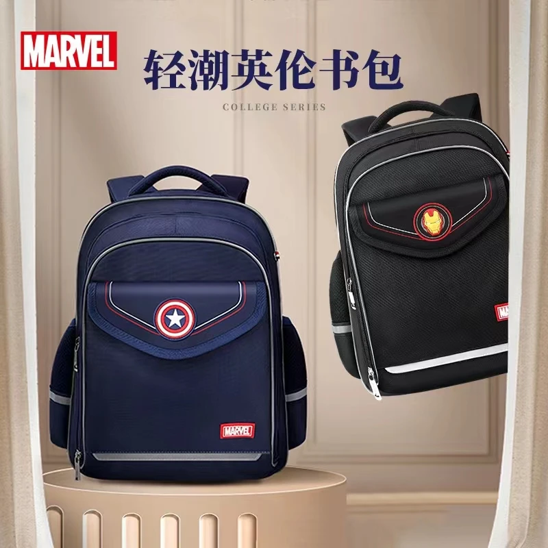 

2022 Disney New School Bag For Boys Primary Student Shoulder Orthopedic Backpack Iron Spider Man Captain America Mochila Escolar