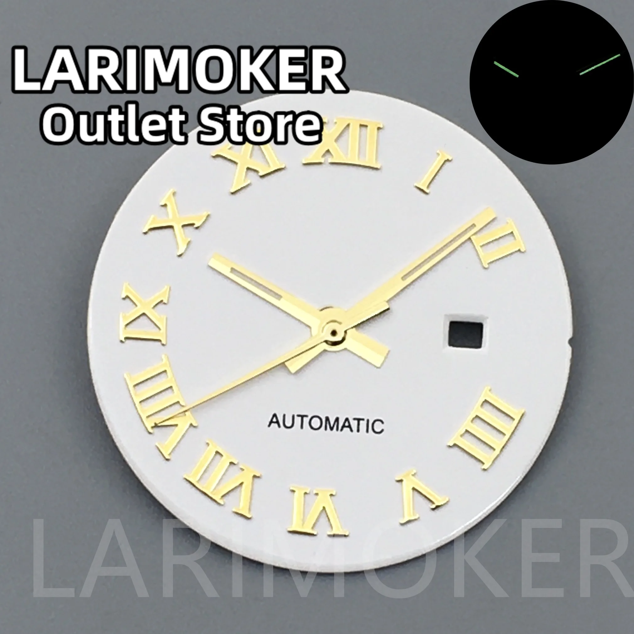 LARIMOKER Ladies 24.5mm Dial White Green Pink Purple Gold Rose Gold Dial NH05 NH06 Movement  Watch Case