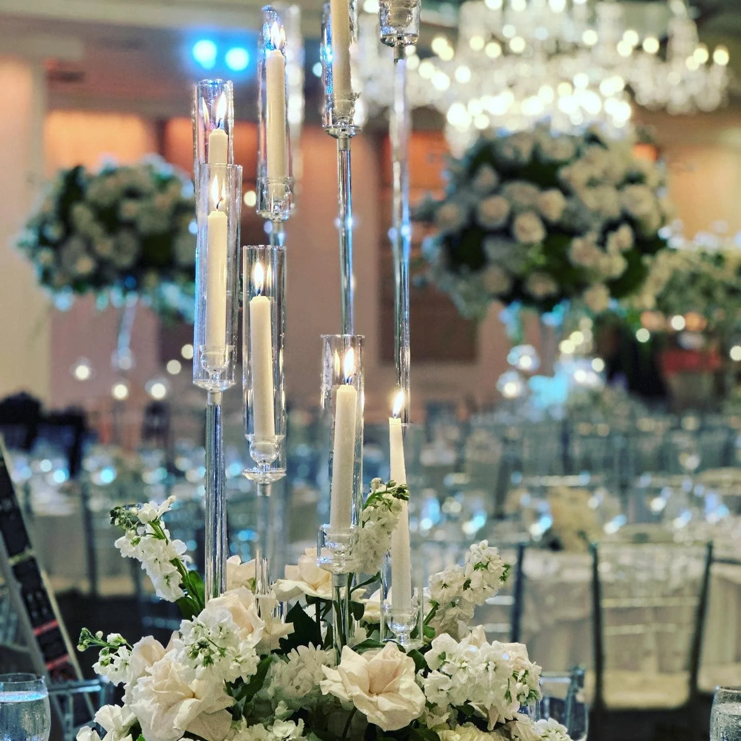 acrylic pole top is Glass Candlestick Candelabra Candle Holders Stands Wedding Table Centerpieces Flower Vases Road Lead