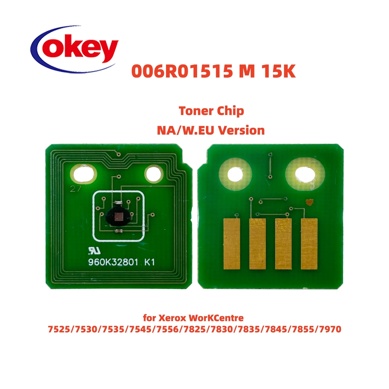 20pcs W7525 Toner Chip For Xerox WorkCentre 7525 7530 7535 7545