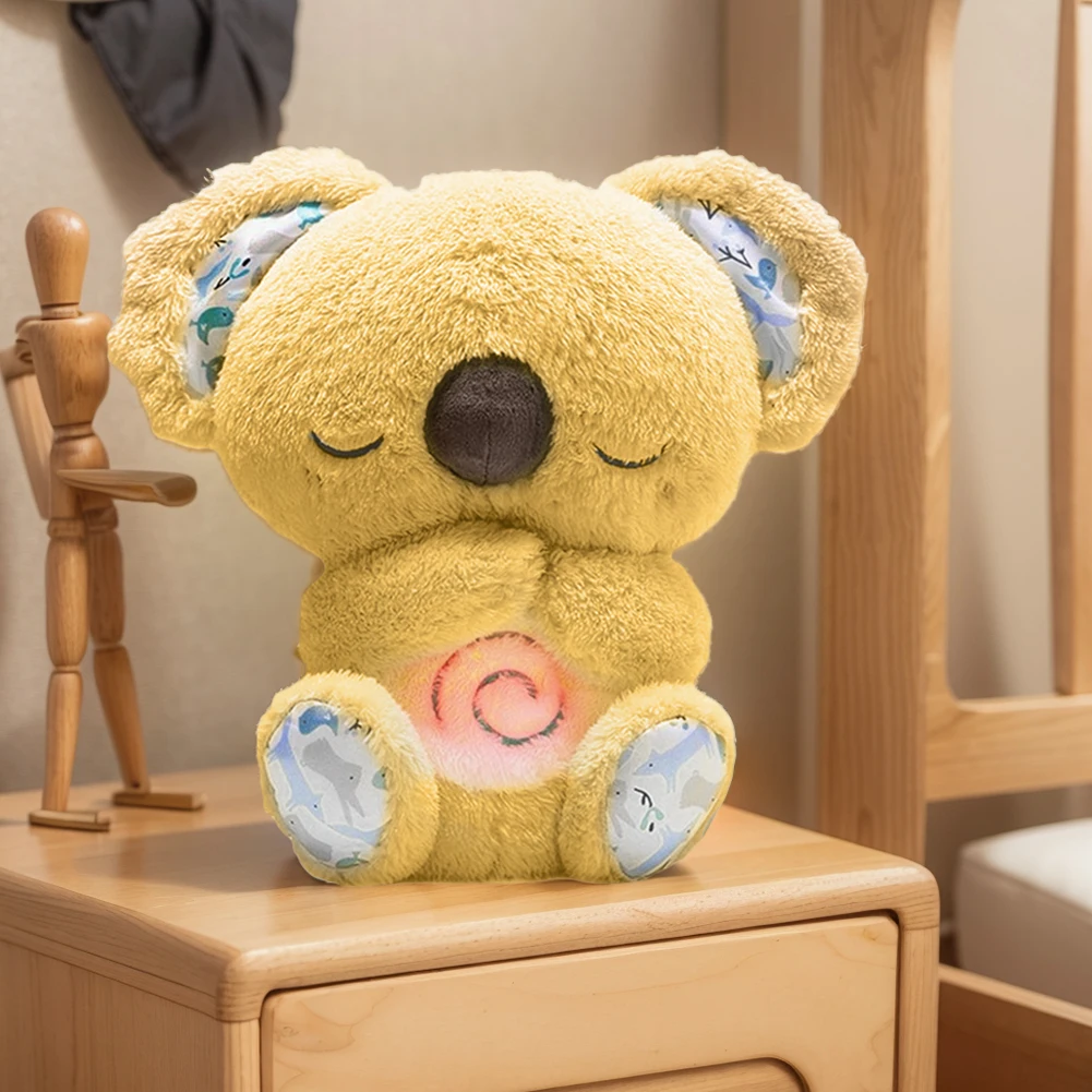 Cute Koala Baby Sound Machine con luci musicali movimento di respirazione ritmica Sleeping Music Toy giocattolo musicale per neonati per neonati