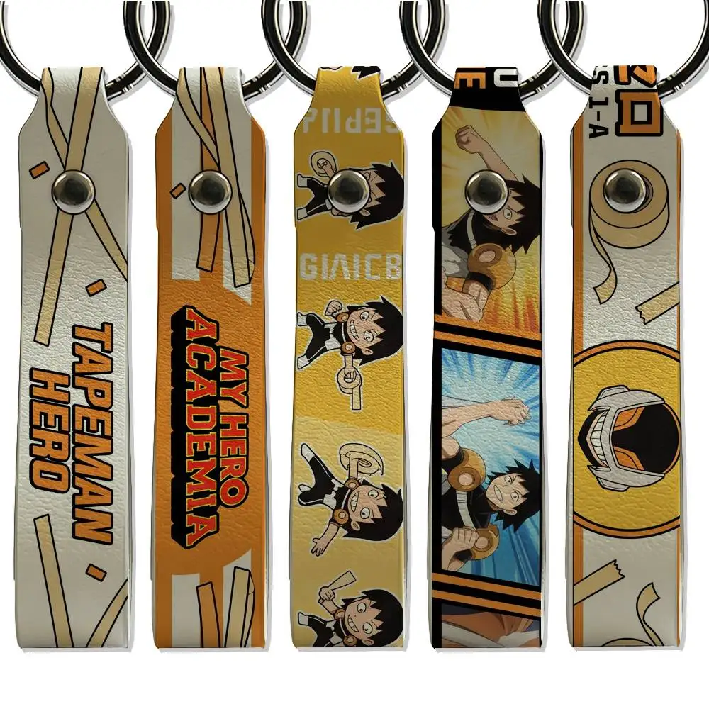 Llavero de Acero Inoxidable de Anime My Hero Academia Hanta Sero, Duradero, Unisex, para Uso Diario, con Ranura para Tarjetas