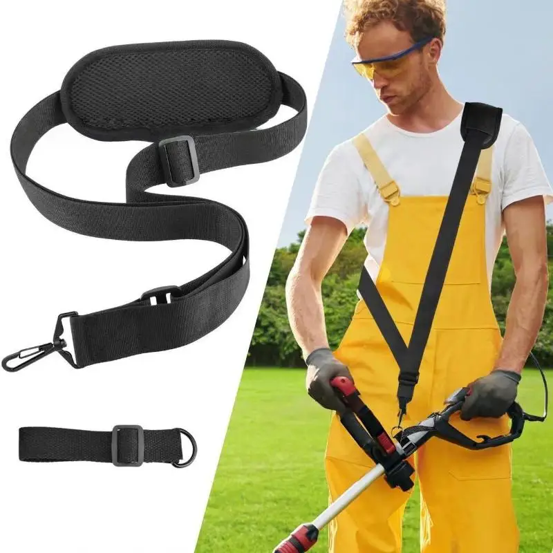 ~Adjustable Trimmer Shoulder Strap Breathable Padded Mesh Durable Hook For Lawn Care Yard Work Brush Cutter Accessories