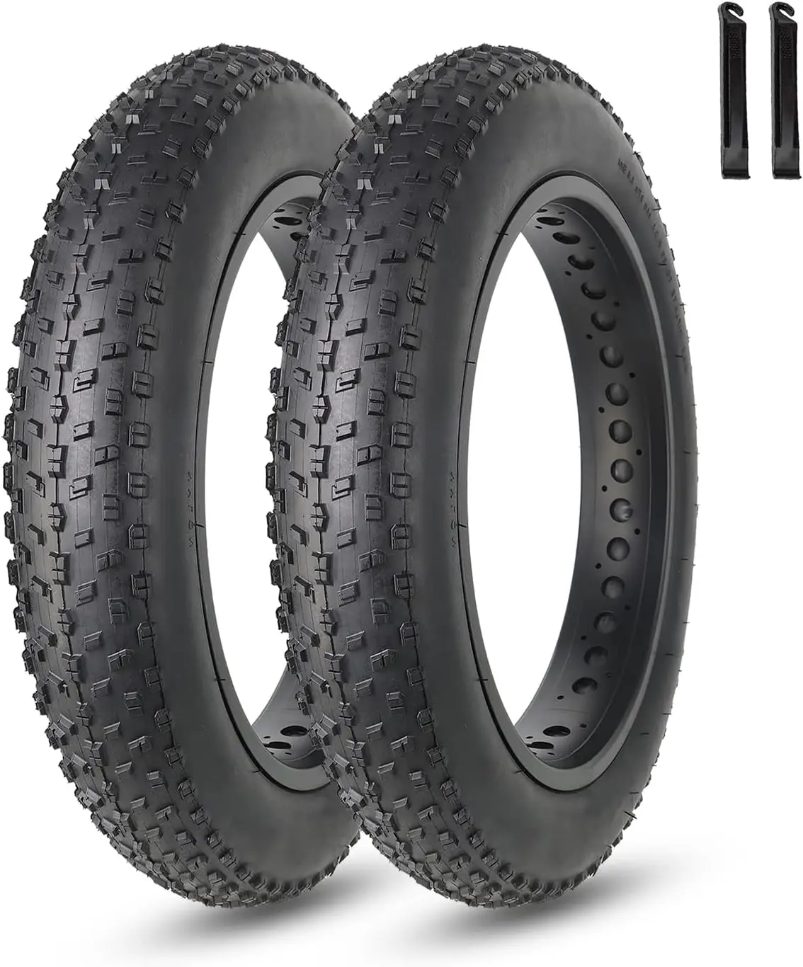 

Fat Bike Tire: 20x4.0/26x4.0 inch Fat Tire,High-Performance and All-Terrain Folding Replacement MTB Bicycle Tire with Street or