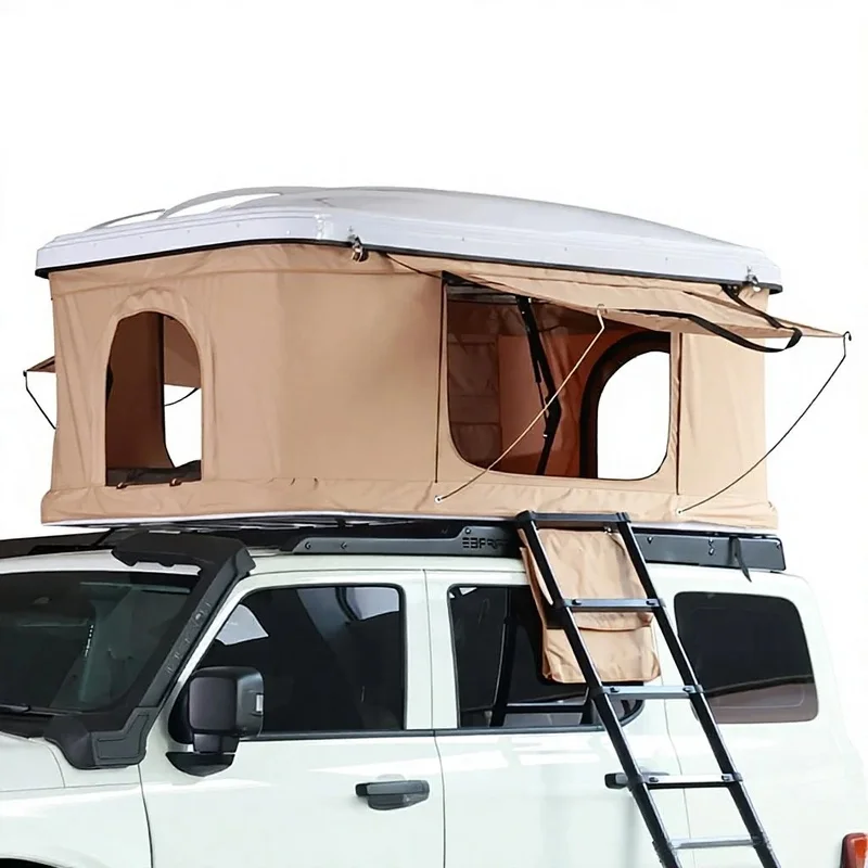 Hot Selling Hydraulic Driven Rooftop Tent ABS Vertical-Up Design 4x4 Outdoor Travel