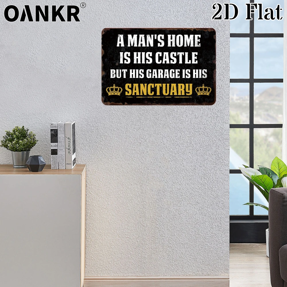 Garage Quote Metal Tin Sign, 