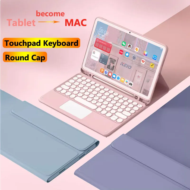 capa de teclado trackpad para xiaomi redmi mi pad se bluetooth touchpad integrado com slot para lapis 4g 87 2024 01