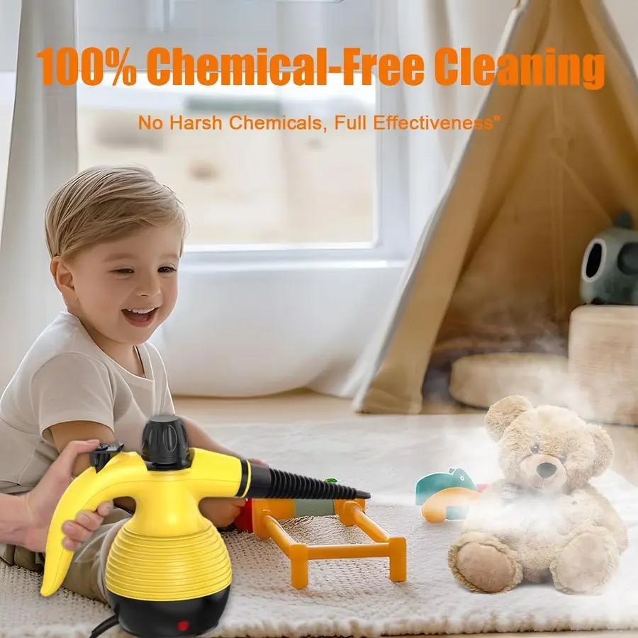 Handheld Steam Cleaner,10 in 1 Handheld Steamer for Home Use with Safety Lock,MultiSurface Steam Cleaner for Home,Bathroom, Clot