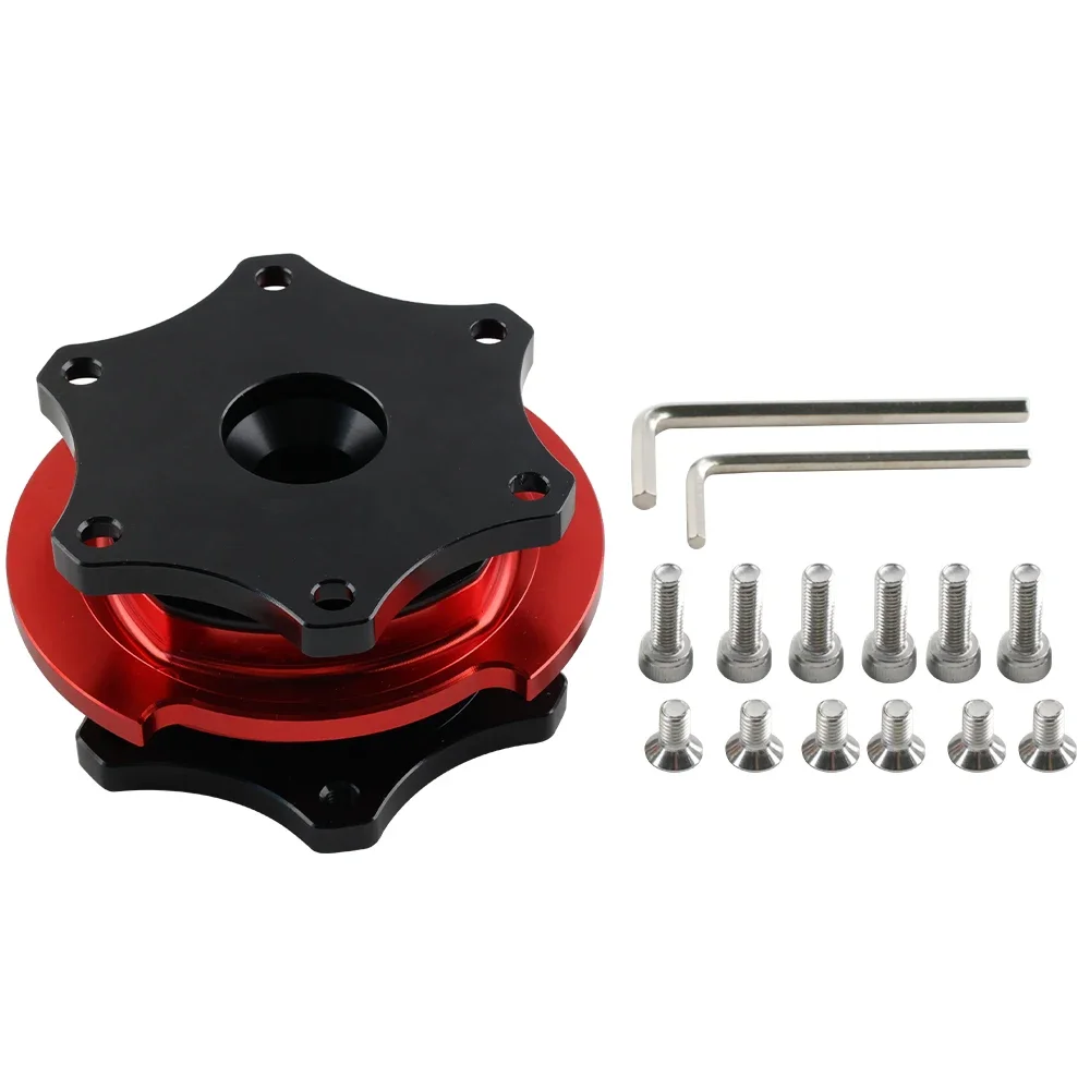 Steering Wheel Quick Release Hub Boss Kit Wheel Hub Adapter Fit For 6-bolt x 70mm Pattern Short Hubs and Steering Wheels