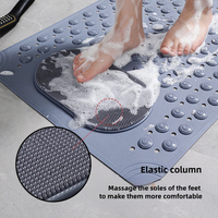 Bathroom Non-Slip Mat Solid Color Massage Mat Home Anti-Slip Suction Cup Carpet Waterproof Dirt-Resistant Toilet Hotel Floor Mat