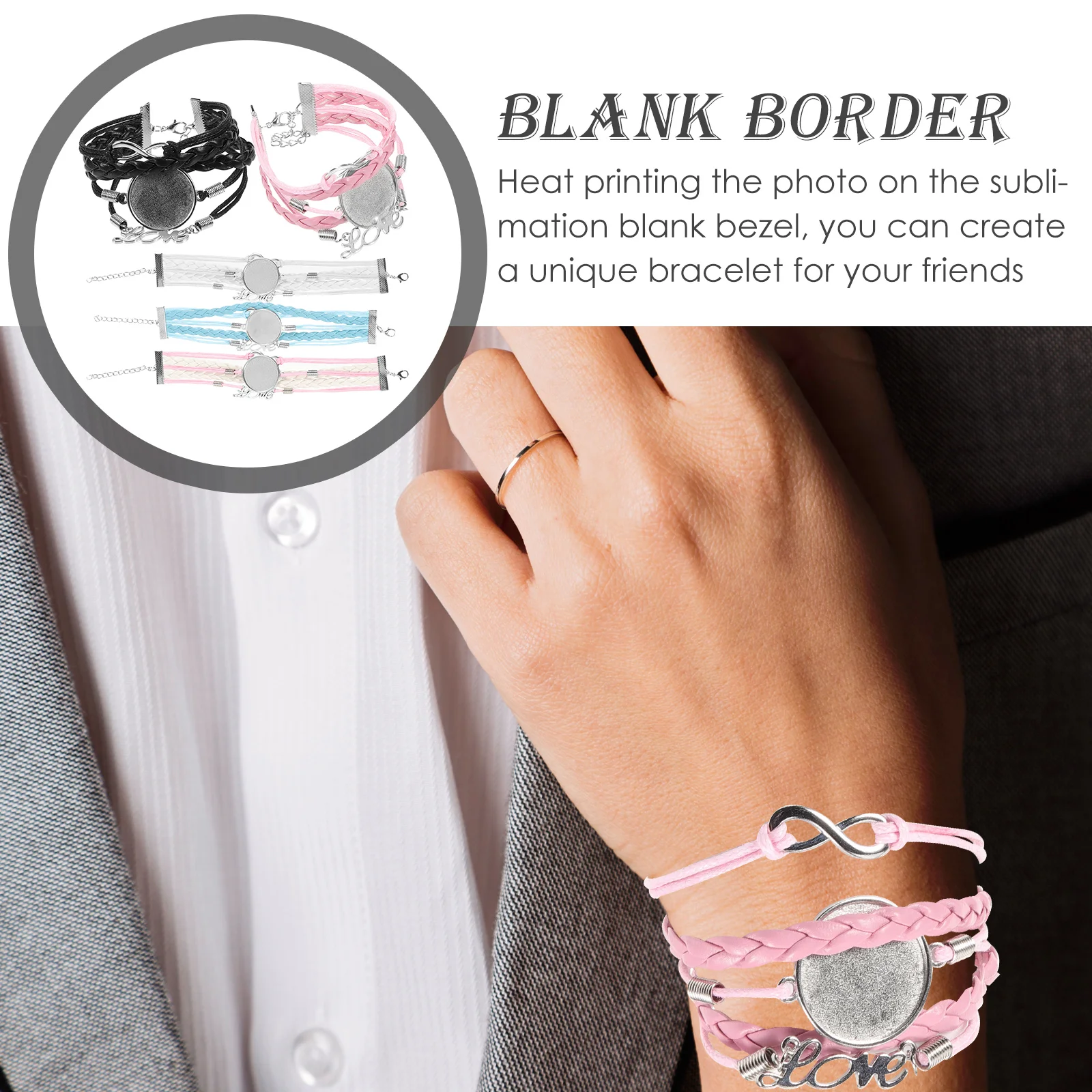 

5Pcs 25mm Adjustable Cabochon Bracelets Sublimation Bezel Blanks Heat Transfer DIY Jewelry Making Gifts Accessories Components