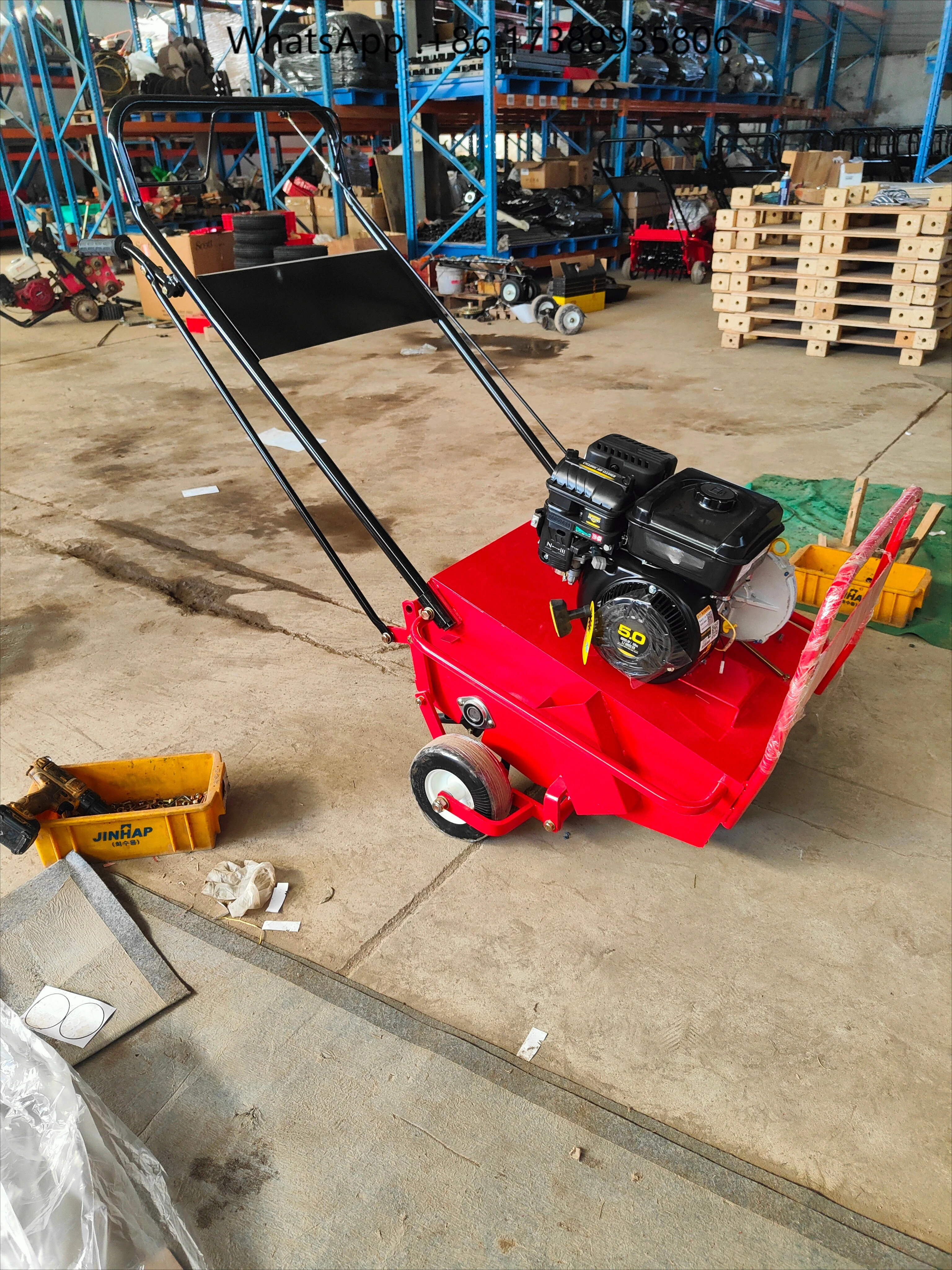 Lawn Aerator Machine 450mm Working Width 7.5hp Power Golf Course Lawn Soil Punching Aeration Equipment
